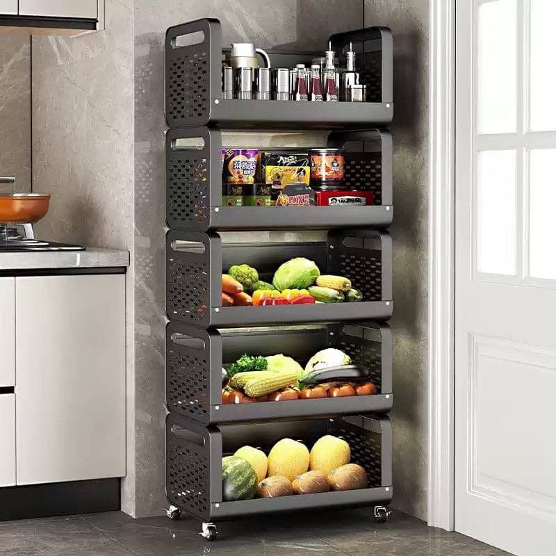 Multi-Purpose 5-Tier Rolling Storage Cart